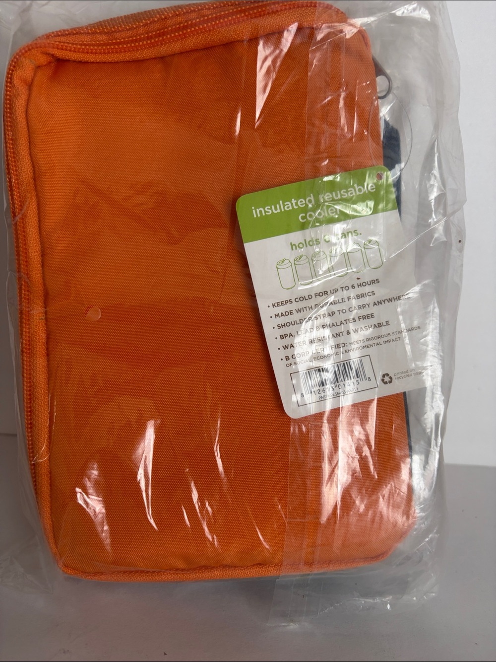 Insulated Reusable Cooler Pouch - Bright Orange